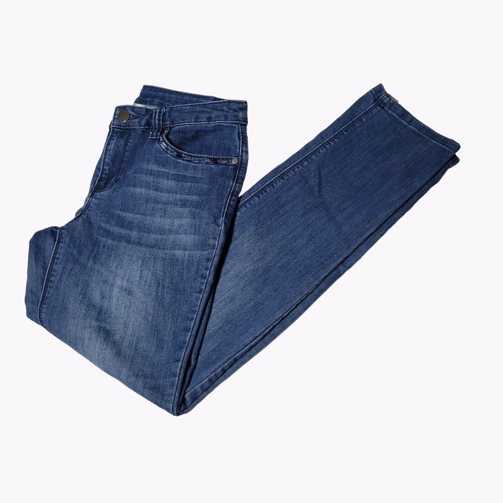 Christopher Banks Straight Leg Jeans Womens Size 4 Low Rise Medium Wash Denim